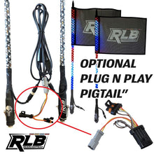 Load image into Gallery viewer, RLB CHASE LIGHTS - 3′ LED Whip Single Bluetooth – Ballistic (Black) BAL-3SLEDB - S