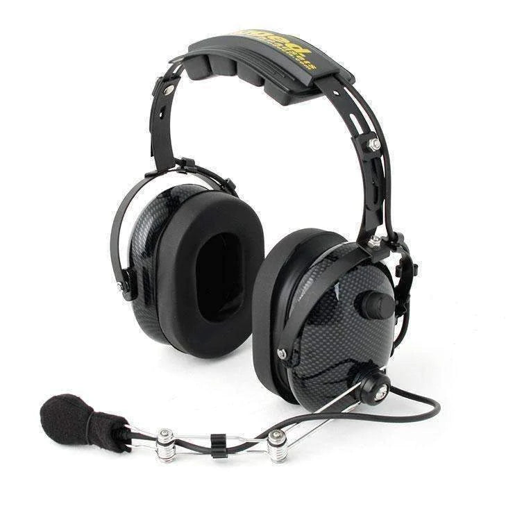 RUGGED RADIO - H22 Over the Head (OTH) Headset for 2-Way Radios - Black Carbon Fiber H22-CF - S