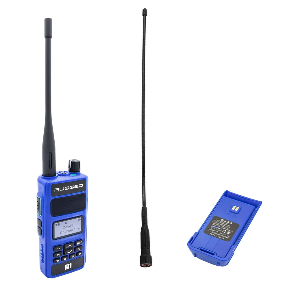 RUGGED RADIO - BUNDLE - R1 Handheld Radio with Long Range Antenna and High Capacity Battery R1-BUNDLE